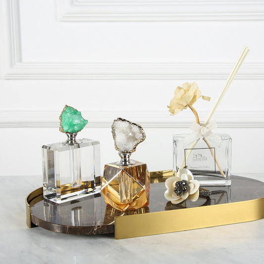 Fashion Electroplating Light Luxury Agate Perfume Bottle